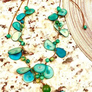 South American Vegetable Ivory Necklace--HANDMADE and ONE OF A KIND